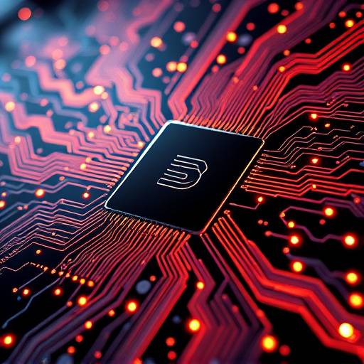 Tech Forward Podcast Artwork: A circuit board design with glowing lines representing technological advancement.