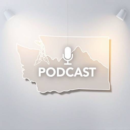 The Business Barometer Podcast Artwork: A rising graph overlaid on a map of Washington State.